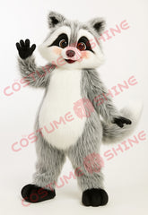 Adult Raccoon Mascot Costume Plush Friendly Character Suit