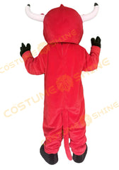Red Bull Mascot Costume | Energetic Sports Team Animal Suit for Events
