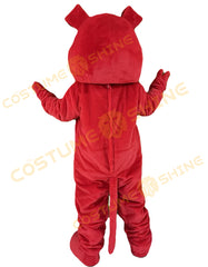 Red Dog Mascot Costume | Friendly Plush Animal Suit for School Events