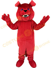 Red Dog Mascot Costume | Friendly Plush Animal Suit for School Events
