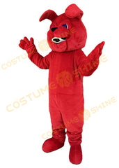 Red Dog Mascot Costume | Friendly Plush Animal Suit for School Events