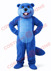 Royal Blue Beaver Mascot Costume for Adults – Plush Full Body Suit
