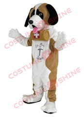 Saint Bernard Dog Mascot Costume | Brown and White Animal Suit for Events