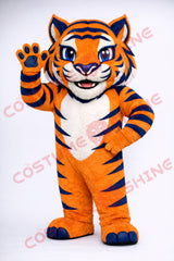 Adult Tiger Mascot Costume Cute Plush Style