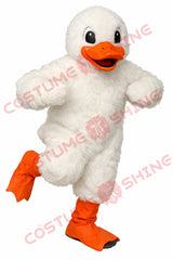White Duck Mascot Costume for Adults with Plush Full Body Design