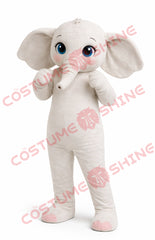 White Elephant Mascot Costume for Adults – Plush Full Body Suit