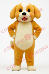 Yellow Dog Mascot Costume – Cute Plush Character Suit for Events
