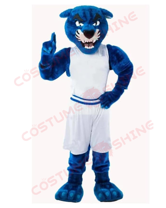 Disfraz de mascota de halcón azul con camisa blanca, tamaño adulto, para hombre y mujer, con ventilador incorporado en la cabeza 