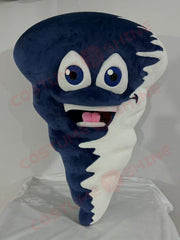 Disfraz de mascota de halcón azul con camisa blanca, tamaño adulto, para hombre y mujer, con ventilador incorporado en la cabeza 