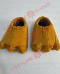 Majestic Lion Mascot Costume Character in Blue T-Shirt and Shorts