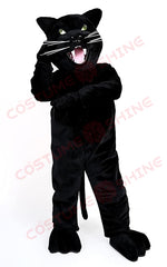 Realistic Black Panther Mascot Costume for Adults with Green Eyes