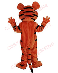Cheerleading Orange Striped Tiger Mascot Costume – Playful Animal Fursuit for Halloween Sports Events