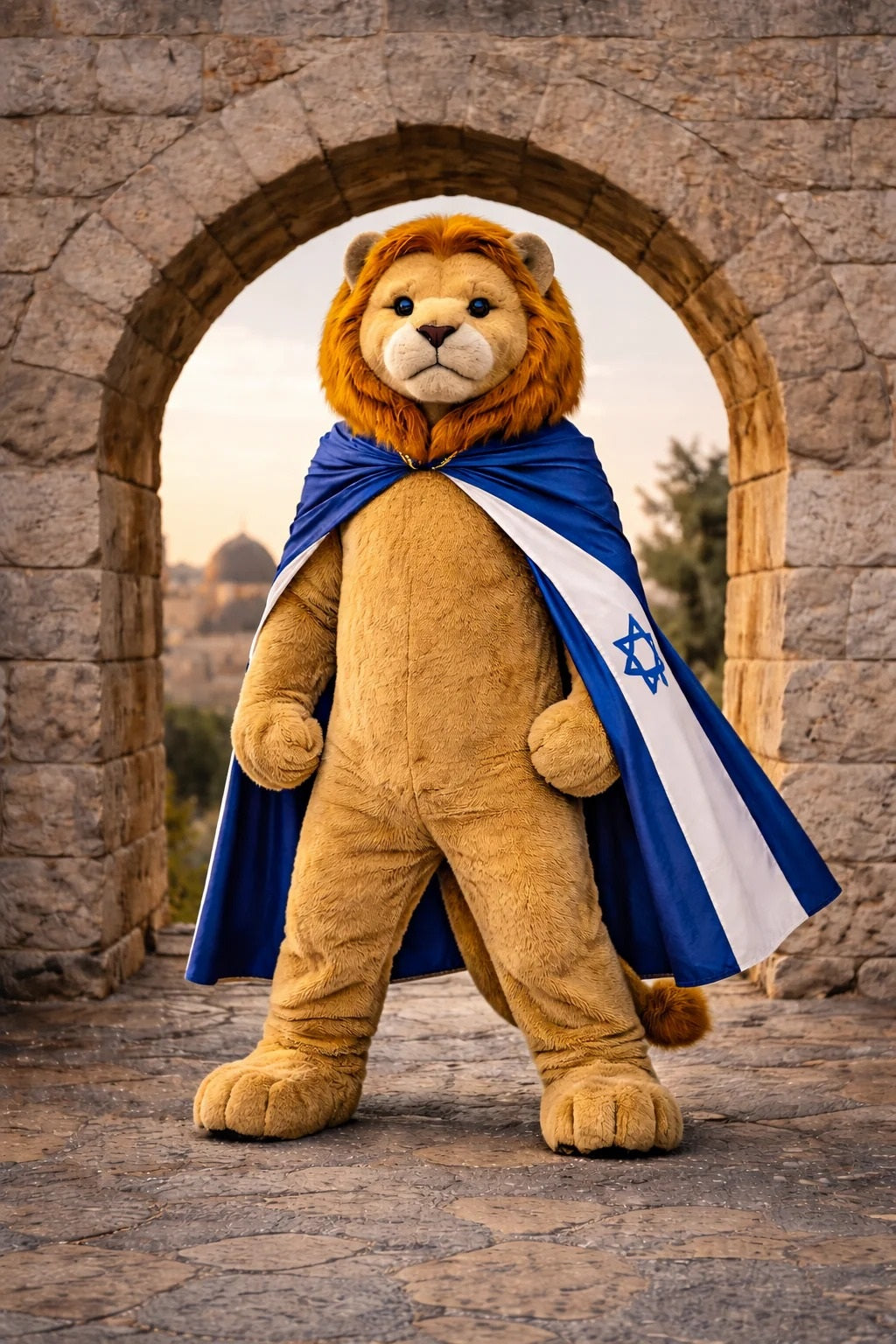 Lion Mascot Costume for Adults with Cape – Full Body Plush Lion Outfit