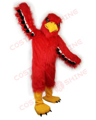 Red Falcon Eagle Hawk Bird Mascot Costume – Playful Animal Fursuit Design for Halloween Sports Events