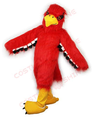 Red Falcon Eagle Hawk Bird Mascot Costume – Playful Animal Fursuit Design for Halloween Sports Events