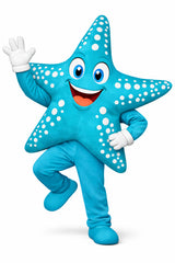 Blue Starfish Mascot Costume for Adults – Full Body Ocean Theme Outfit