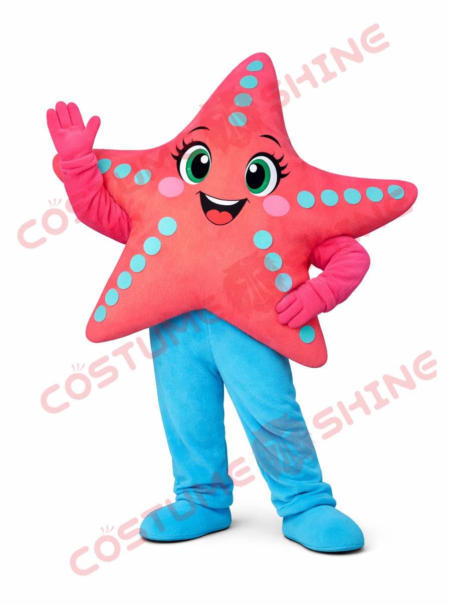 Pink Starfish Mascot Costume for Adults – Cute Full Body Ocean Outfit