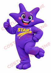 Purple Starfish Mascot Costume for Adults – Full Body Custom Star Suit