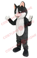 Black and White Cat Mascot Costume | Cute Feline Character Suit for Events