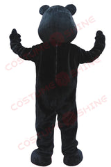 Black Bear Mascot Costume with Brown Belly – Plush Animal Suit for Events & Promotions