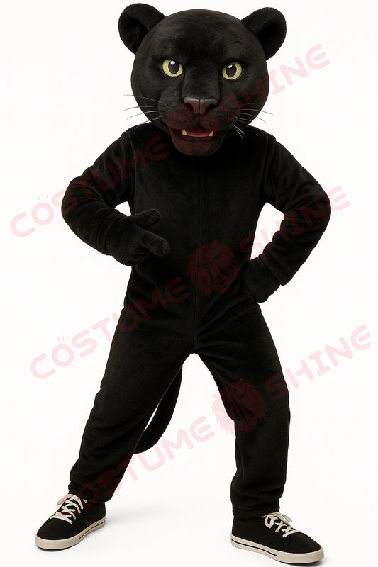 Black Panther Mascot Costume for Adults – Custom Plush Animal Suit for School, Sports Team & Business Events