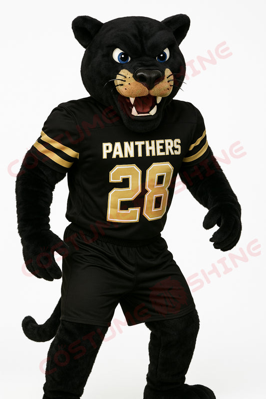 Custom Black Panther Mascot Costume – School Sports Team Plush Suit for Adults & Events