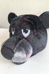Black Panther Mascot Costume with Green Shirt – Sports, School & Event Outfit