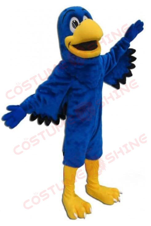 Blue Bird Mascot Costume for Adults – Customizable Plush Suit with Yellow Feet