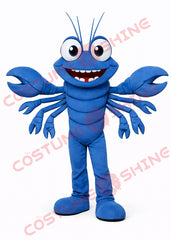 Blue Cartoon Lobster Mascot Costume for Adults Custom Event Character