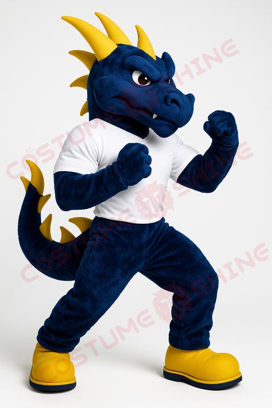 Disfraz de mascota de halcón azul con camisa blanca, tamaño adulto, para hombre y mujer, con ventilador incorporado en la cabeza 