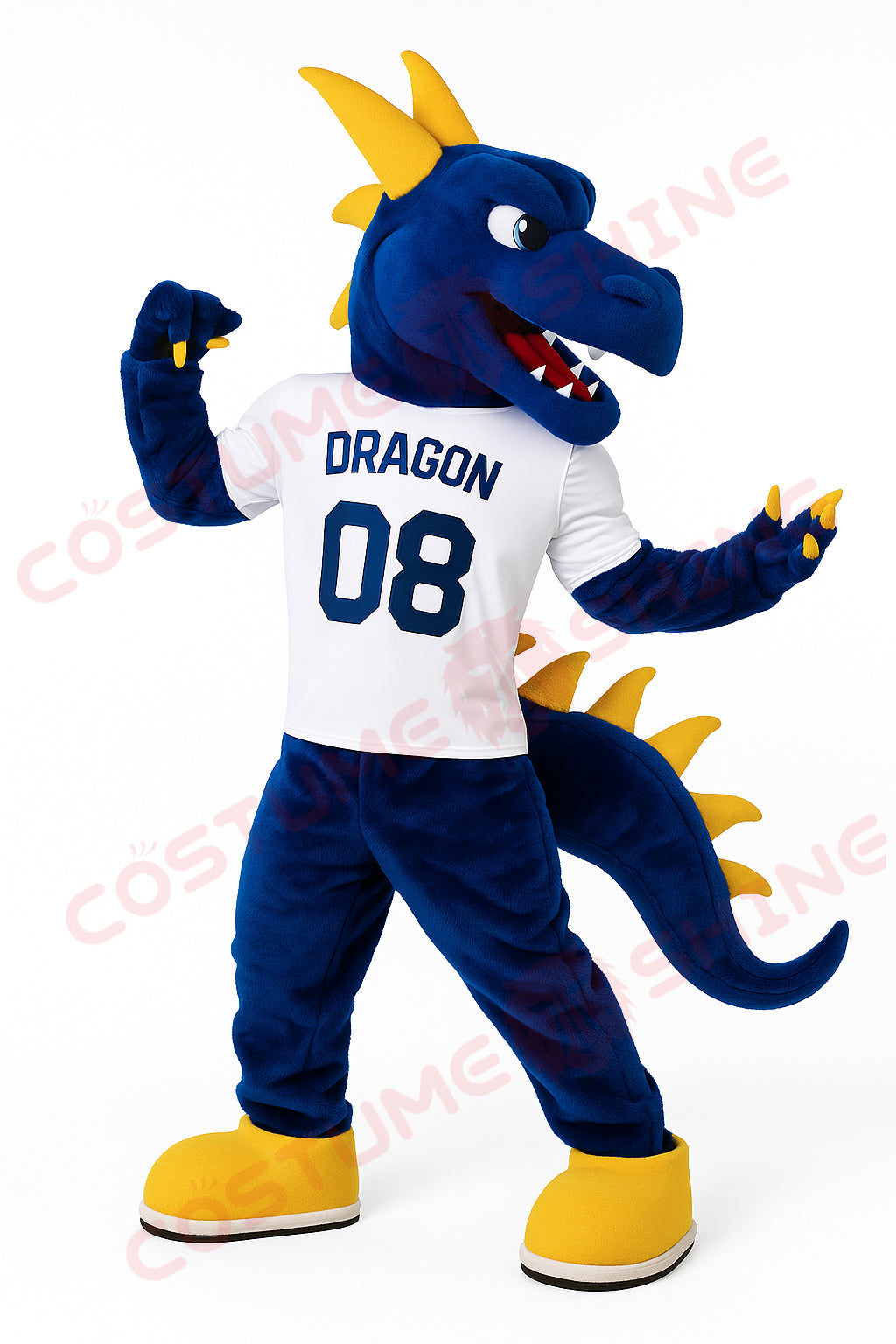 Disfraz de mascota de halcón azul con camisa blanca, tamaño adulto, para hombre y mujer, con ventilador incorporado en la cabeza 