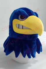 Blue Eagle Falcon Mascot Costume for Adults – Fierce Falcon Bird Suit with Yellow Beak & Feet