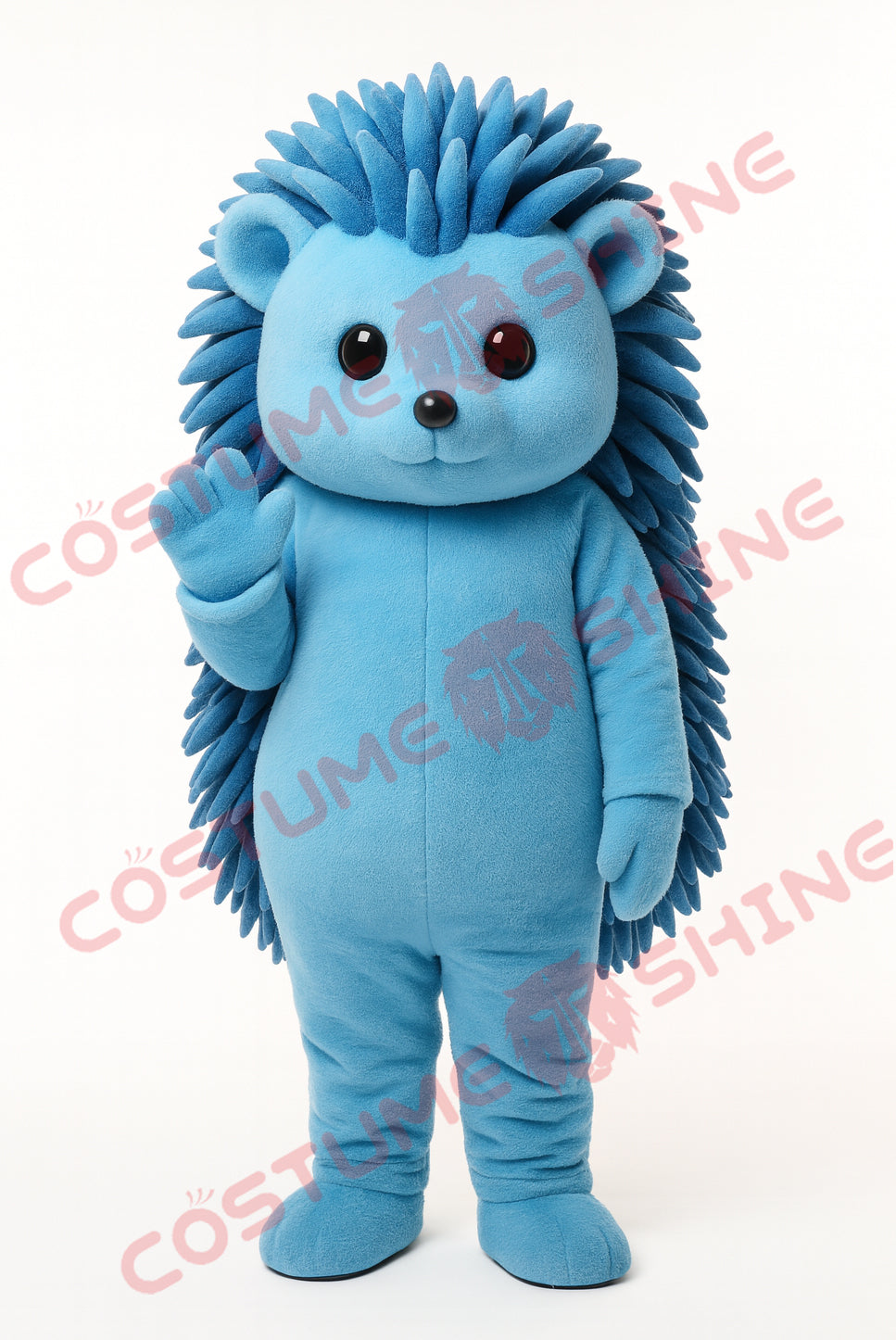 Blue Hedgehog Mascot Costume for Adults – Plush Full Body Suit with Spikes