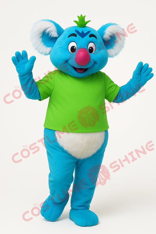 Disfraz de mascota de halcón azul con camisa blanca, tamaño adulto, para hombre y mujer, con ventilador incorporado en la cabeza 