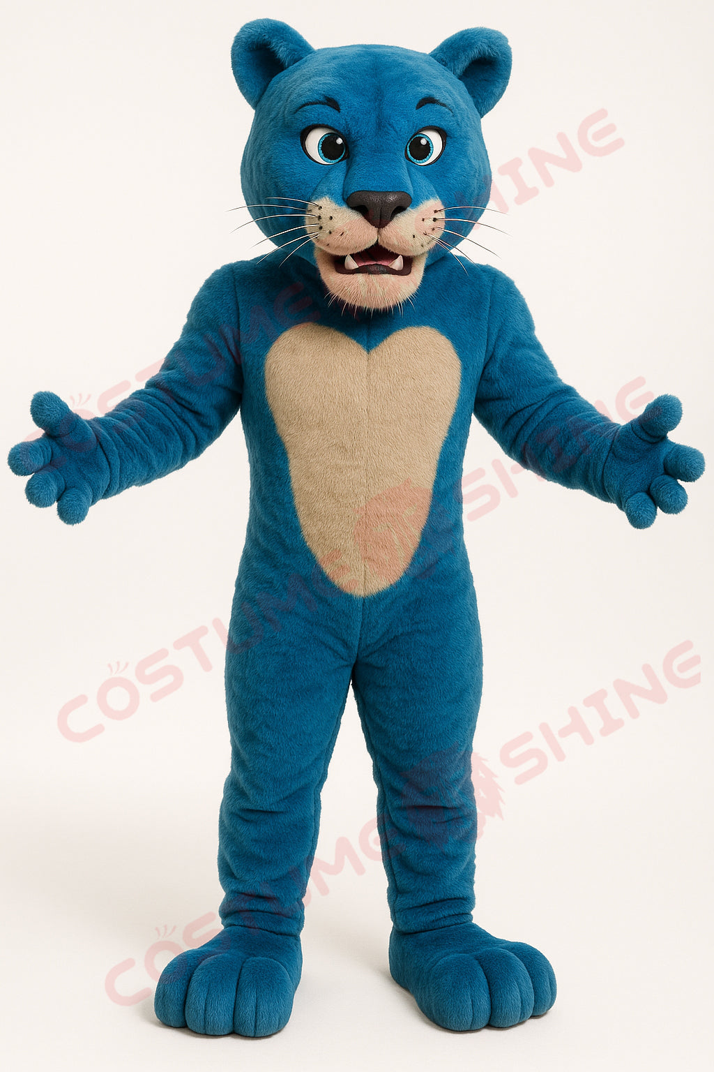 Blue Panther Mascot Costume for Adults – Custom Plush Animal Suit for School, Sports Team & Business Events
