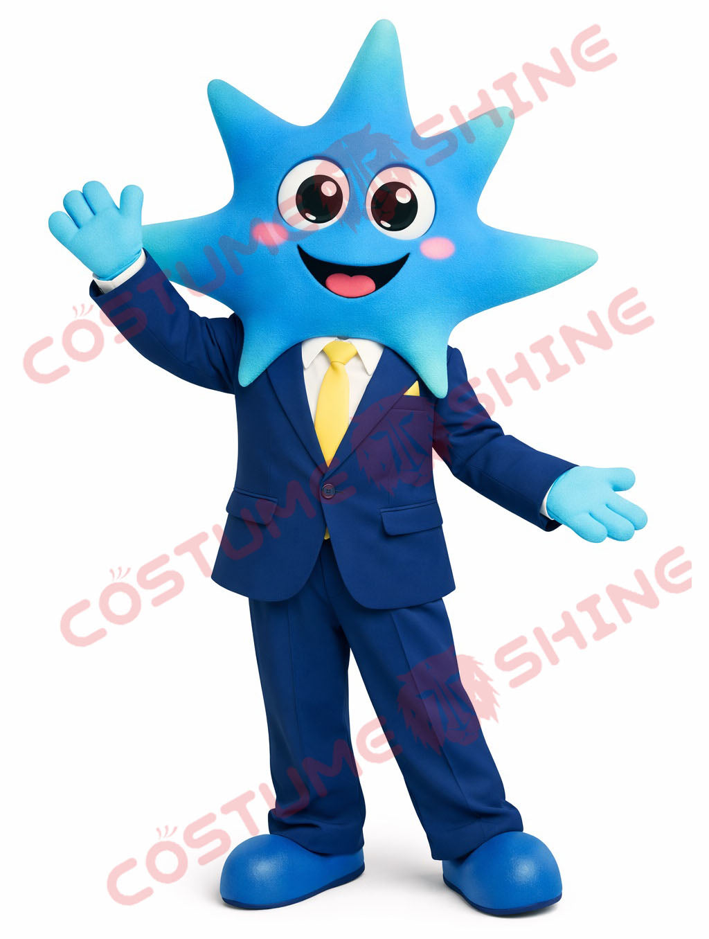 Blue Starfish Mascot Costume for Adults – Full Body Suit Business Style