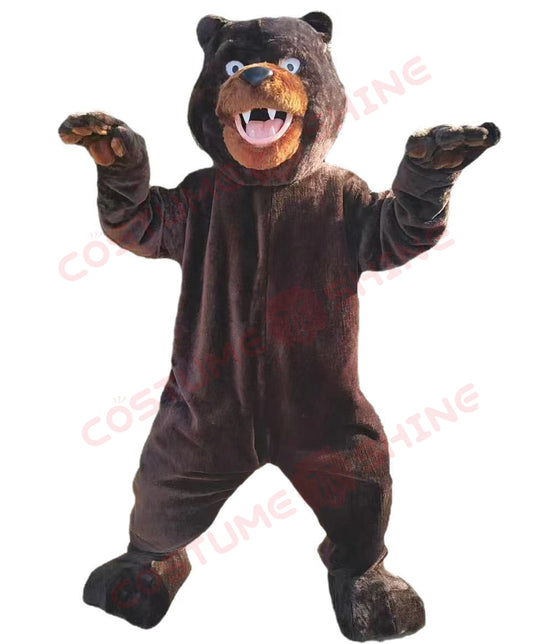 Brown Bear Mascot Costume – Fierce Furry Bear Suit for Sports Teams & Festivals