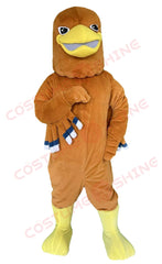 Brown Bird Mascot Costume for Adults – Plush Animal Suit with Yellow Beak & Feet