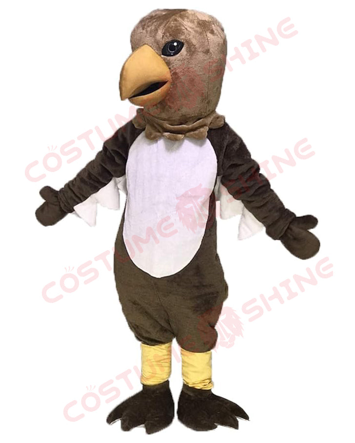 Disfraz de mascota de halcón azul con camisa blanca, tamaño adulto, para hombre y mujer, con ventilador incorporado en la cabeza 