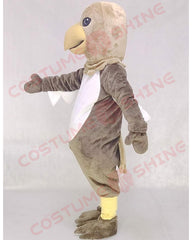 Disfraz de mascota de halcón azul con camisa blanca, tamaño adulto, para hombre y mujer, con ventilador incorporado en la cabeza 