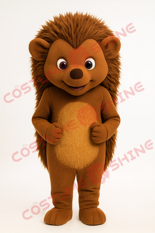 Brown Hedgehog Mascot Costume for Adults – Plush Full Body Character Suit