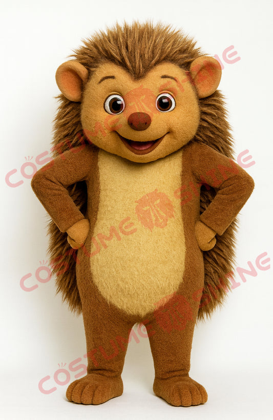 Brown Hedgehog Mascot Costume for Adults – Plush Full Body Character Suit