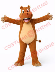Brown Hippo Mascot Costume for Adults – Plush Full Body Suit