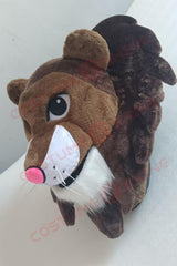 Brown Lion Mascot Costume for Adults – Plush Full-Body Suit with Adorable Face & Mane