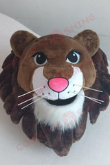 Brown Lion Mascot Costume for Adults – Plush Full-Body Suit with Adorable Face & Mane