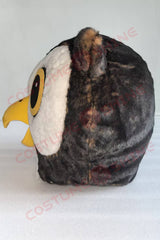 Brown Owl Mascot Costume for Adults – Plush Bird Suit with Yellow Beak & Feet