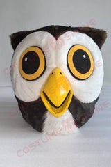 Brown Owl Mascot Costume for Adults – Plush Bird Suit with Yellow Beak & Feet