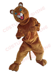 Cougar Mascot Costume for Adults – Mountain Lion Panther Plush Suit with Head & Tail