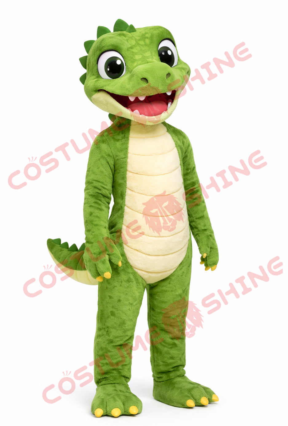 Adult Green Crocodile Mascot Costume Plush Classic Style