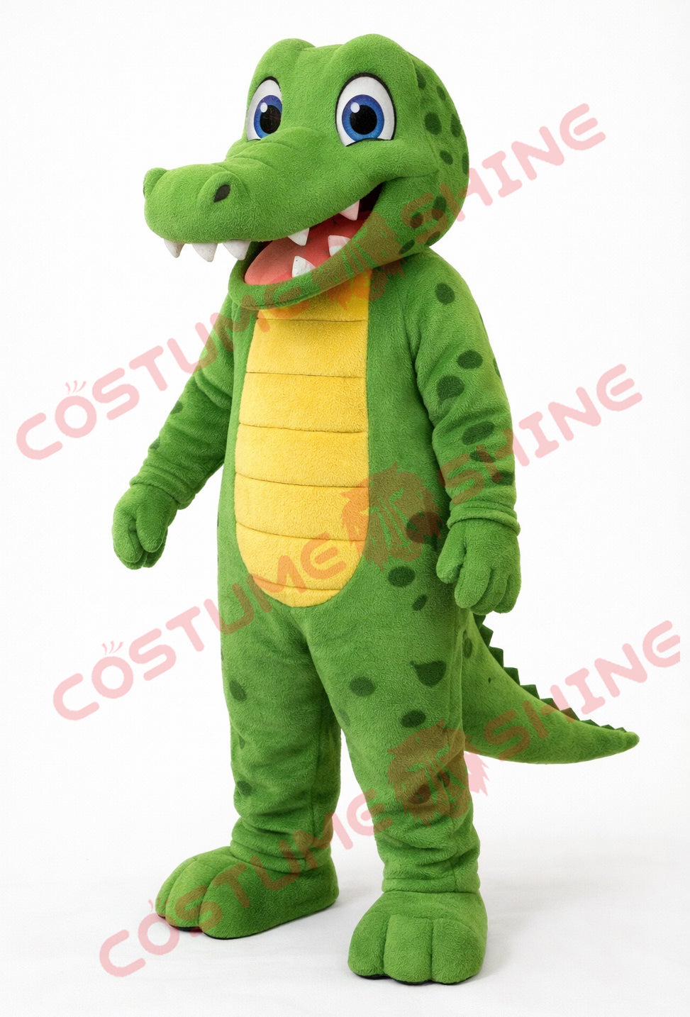Adult Green Spotted Crocodile Mascot Costume Plush Full Body